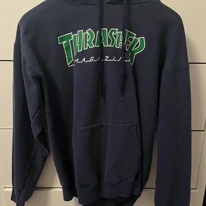 Thrasher Navy Blue Hoodie